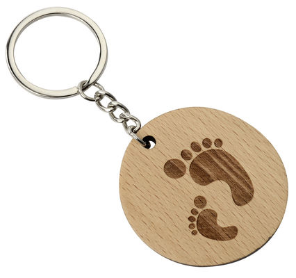 ارفع مستوى سلسلة مفاتيحك بحلقة مفاتيح خشبية محفورة صديقة للبيئة وطبيعية