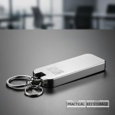 حامل مفاتيح معدنية من سبيكة الزنك بناء دائم OEM ODM مناسب للعلامات التجارية المخصصة وتخزين المفاتيح العملية