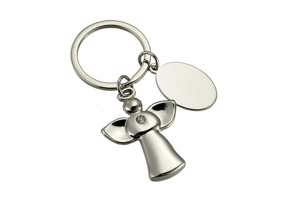 ملاك معدني منقوش بالليزر Keyrings Logo لطيف مفتاح سلسلة هدية تذكارية
