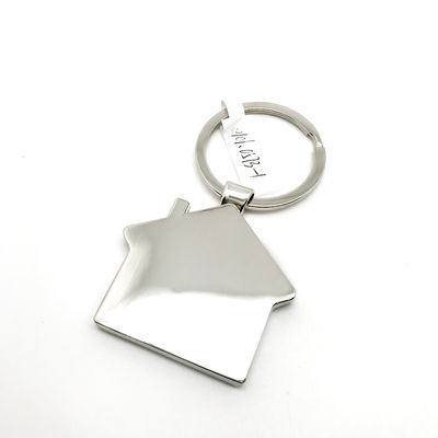 سلاسل مفاتيح من سبائك الزنك 44x75x6mm لون الفضة