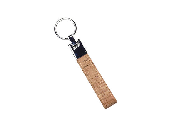 Cork Plain Leather Keyring 12mm Bulk Leather Keychains تذكارية هدايا دعائية