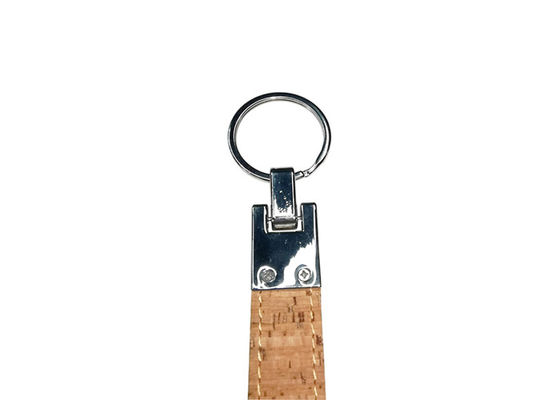Cork Plain Leather Keyring 12mm Bulk Leather Keychains تذكارية هدايا دعائية