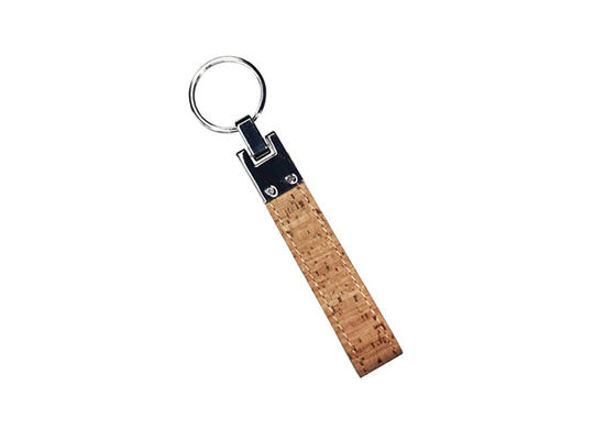 Cork Plain Leather Keyring 12mm Bulk Leather Keychains تذكارية هدايا دعائية