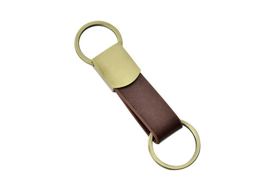 Pantone Leather Key Ring Holder Color Tape 10mm نحاسي تصفيح شخصي