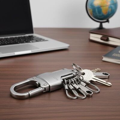 سعر جيد حامل مفاتيح معدنية دائمة صناعة سبائك الزنك الثقيلة القوية آمنة منظم المفاتيح للمكتب المنزل والسفر الانترنت