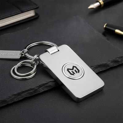جودة Customized Logo Metal Keychain Holder Polished Finish Perfect for Key Organization and Carrying in Professional Settings مصنع
